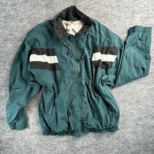 Vintage Pro Spirit Color Block Windbreaker Jacket Green Men's XLT 90s